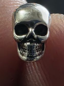 Silver Skull Earings .925 5mm