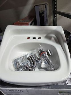 Zurn Wall-Mount Bathroom Sink with Hardware