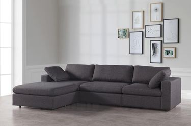 Arny Smoke Modular 118" 4-pc Sectional