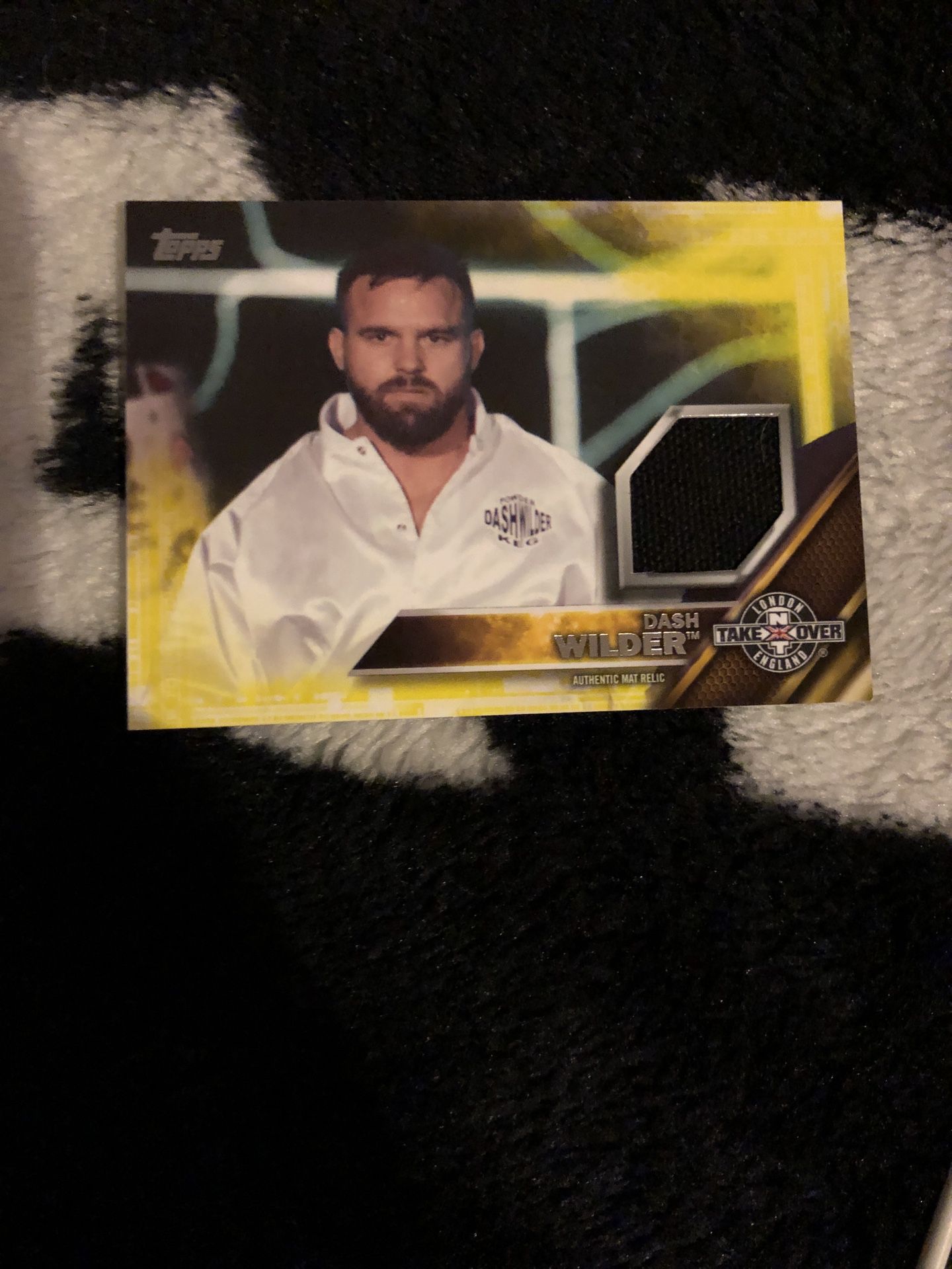 NXT TAKEOVER LONDON AUTHENTIC MAT RELIC W/ DASH WILDER