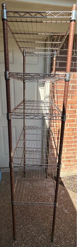 Sturdy 5-tier metal shelf 36” W x 72” H x 16”D