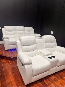 Recliner Sofa Set / Juego de Sofas Reclinables 