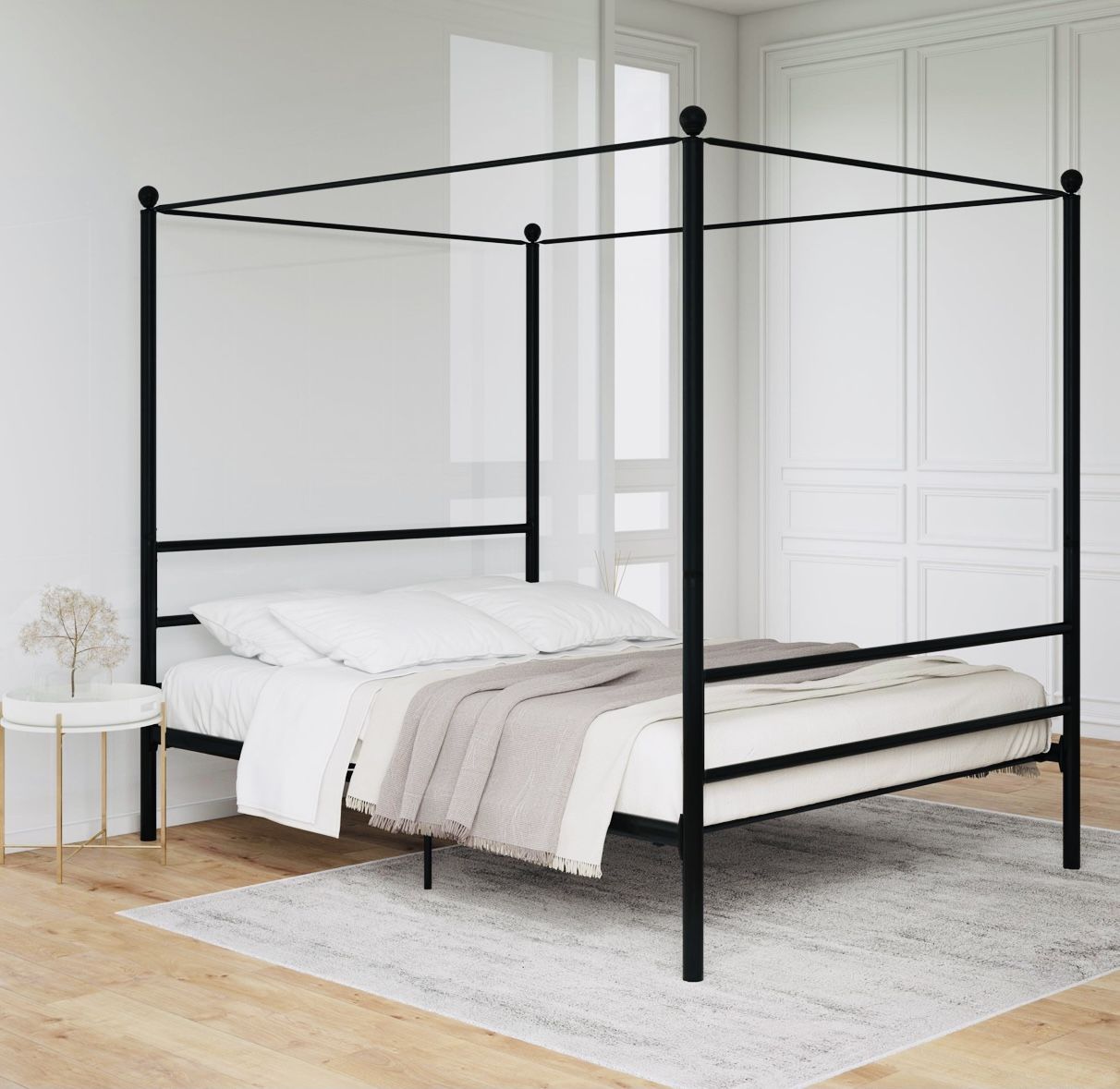 Mainstays Metal Canopy, Queen, Black 