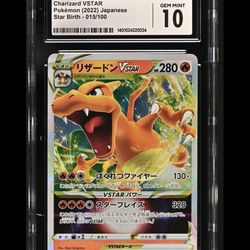 2022 Pokemon Japanese Charizard VSTAR Star Birth 015/100 CGC Mint 10