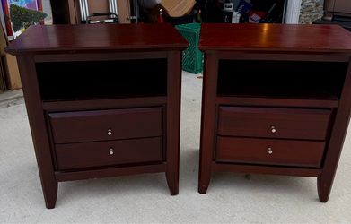 2 bedroom Night Stands - Real Wood Cherry Color