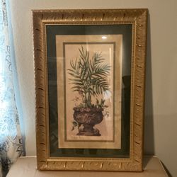 Large Picture Of Plant/gold Frame