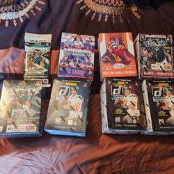 Donruss, Prizm, Absolute, Football Trading Cards Blaster Box Lot.