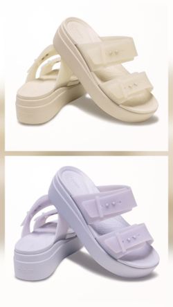 New Crocs Brooklyn Buckle Frosted Sandals Women's Size 11 $35 Each