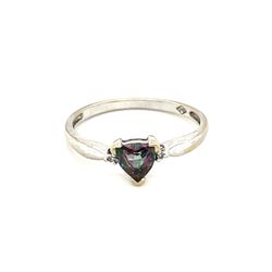 10k Mystic Topaz/Diamond Accent Ring