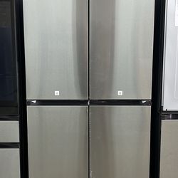 🔥Sale🔥 Samsung BESPOKE Refrigerator Counter-Depth Beverage Center 24-cu ft 4 -Door with Ice Maker