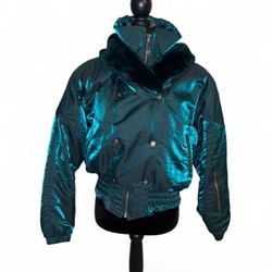 Vintage NILS Green Bomber Jacket Size 8