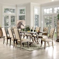 Gorgeous 9 Piece Dining Table Set 