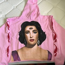 Pink Liz 2 Hoodie In Size Small