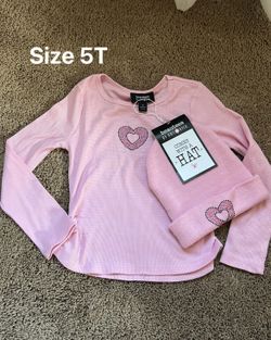 Brand New Girl Long Sleeve And Beanie Set Size 5T
