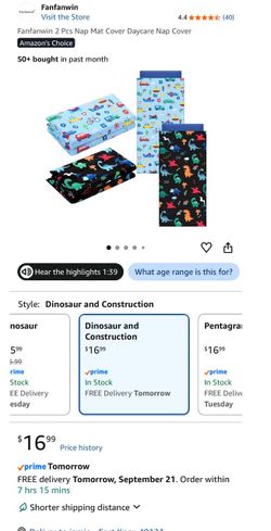 2 pack nap mats