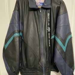 Vintage 90’s Pro Player Mariners Leather Jacket