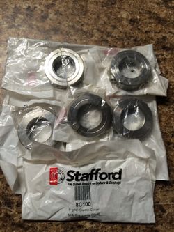 Two pieces 1" clamp collar stainless steel