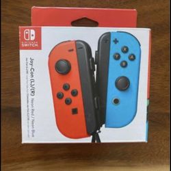  Nintendo Joy-Con (L/R) - Neon Red/Neon Blue : Video Games