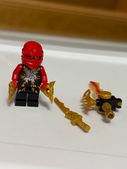 Lego Ninjago Kai Airjitzu Possession Minifigure LEGO Ninjago Kai with gold and black flame design on torso