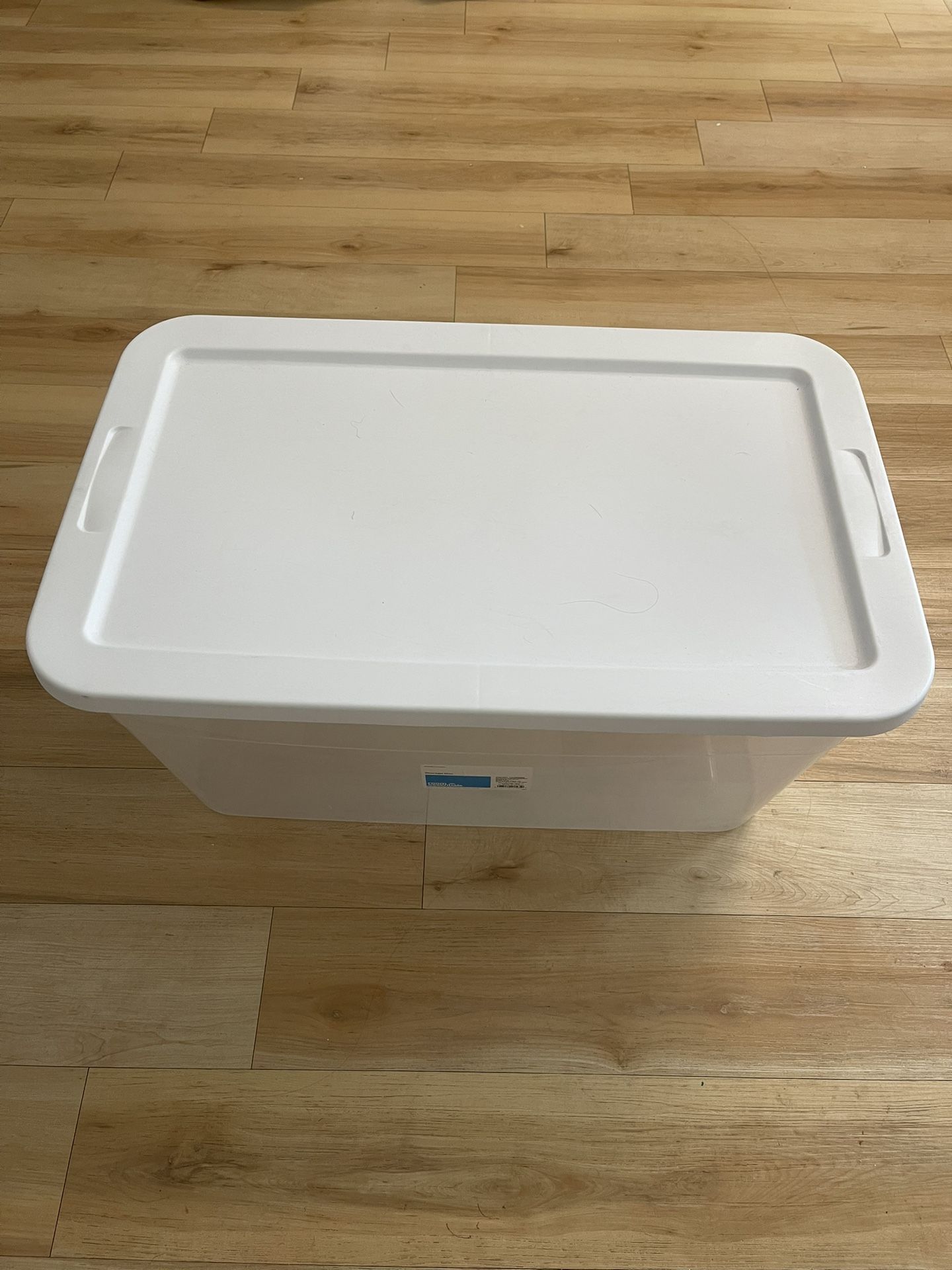 Sterilite Small Storage Bin, 20 Quart Clear Plastic Storage Container