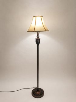Classic Bronze Floor Lamp with Fabric Shade