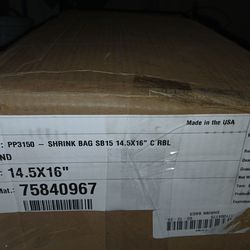 New  SHRINK BAG SB15 14.5X16" 

ROUND
900 Pcs Box.