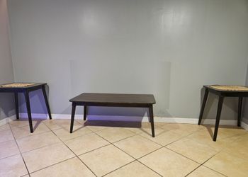 Black Wood 3-Piece Table Set