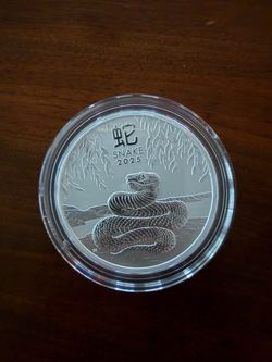 2025 Perth Lunar Series III Year of the Snake 2 oz .9999 Fine Silver Coin BU