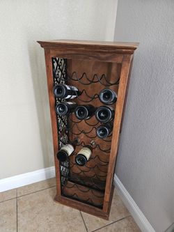 WOODEN WINE RACK,  HOLDS 30 BOTTLES 