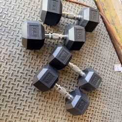 🔥Big Deals 🔥Basics Rubber Hex Dumbbell Hand Weight 2 pieces 35 lb. 2 pieces 25 lb $80