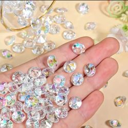 Crystal Aurora Gems - Premium Iridescent Acrylic Diamonds (150pc Set)