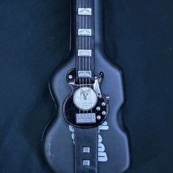 Rare Antique Les Paul Gibson Guitar/ Leather Wristwatch Analog/ Original Case