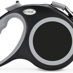 EC.TEAK Retractable Dog Leash, 26 Foot Dog Walking Leash for Medium Large Dogs up to 110lbs, One Button Break & Lock, Heavy Duty No Tangle, Large