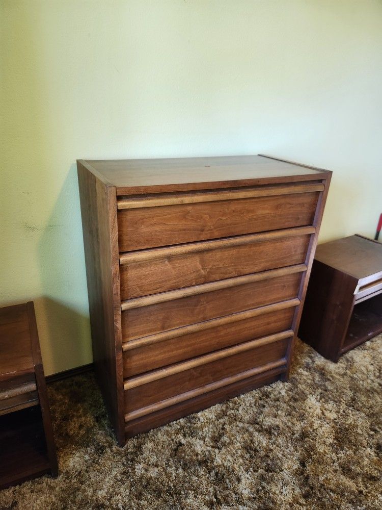 Lane Rhythm Mid Century Tallboy Dresser and nightstands
