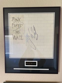 Pink Floyd The Wall Signed Album Cover Framed