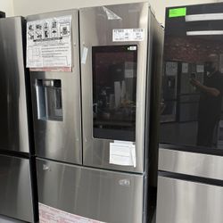 25 cu. ft. Mega Capacity 3-Door French Door Counter Depth Refrigerator with Family Hub in Stainless Steel