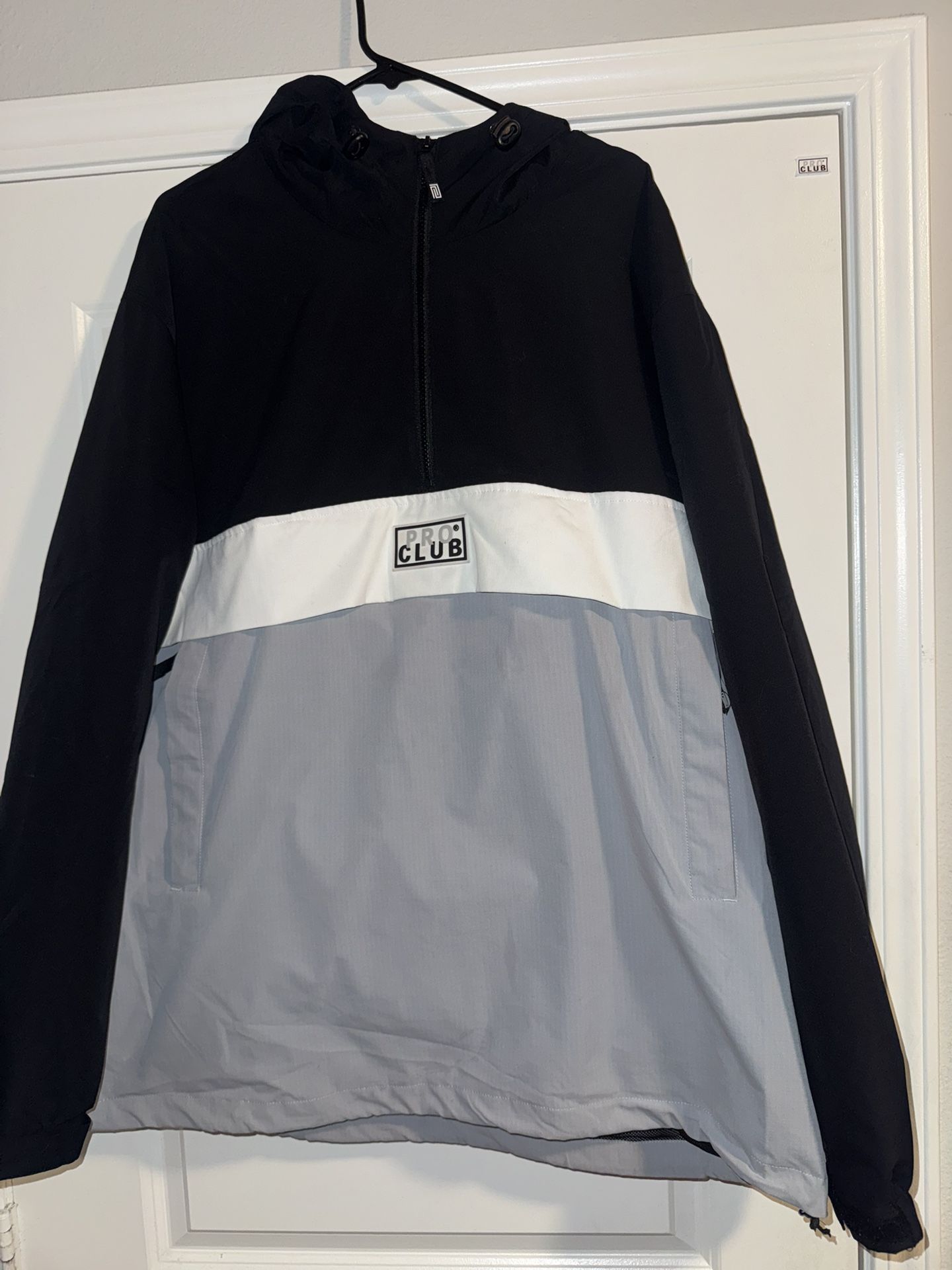 Grey And Black Pro Club Nylon Sweater