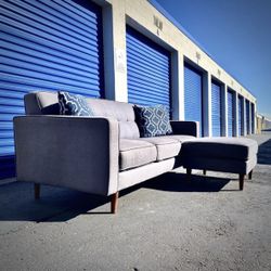 Gray Mid Century Modern Sectional Sofa