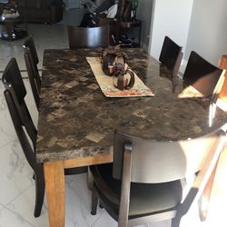 Marble Table Seats 6