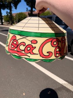 Vintage 1960/70s Coca-Cola Tiffany-Style Hanging Lamp Shade