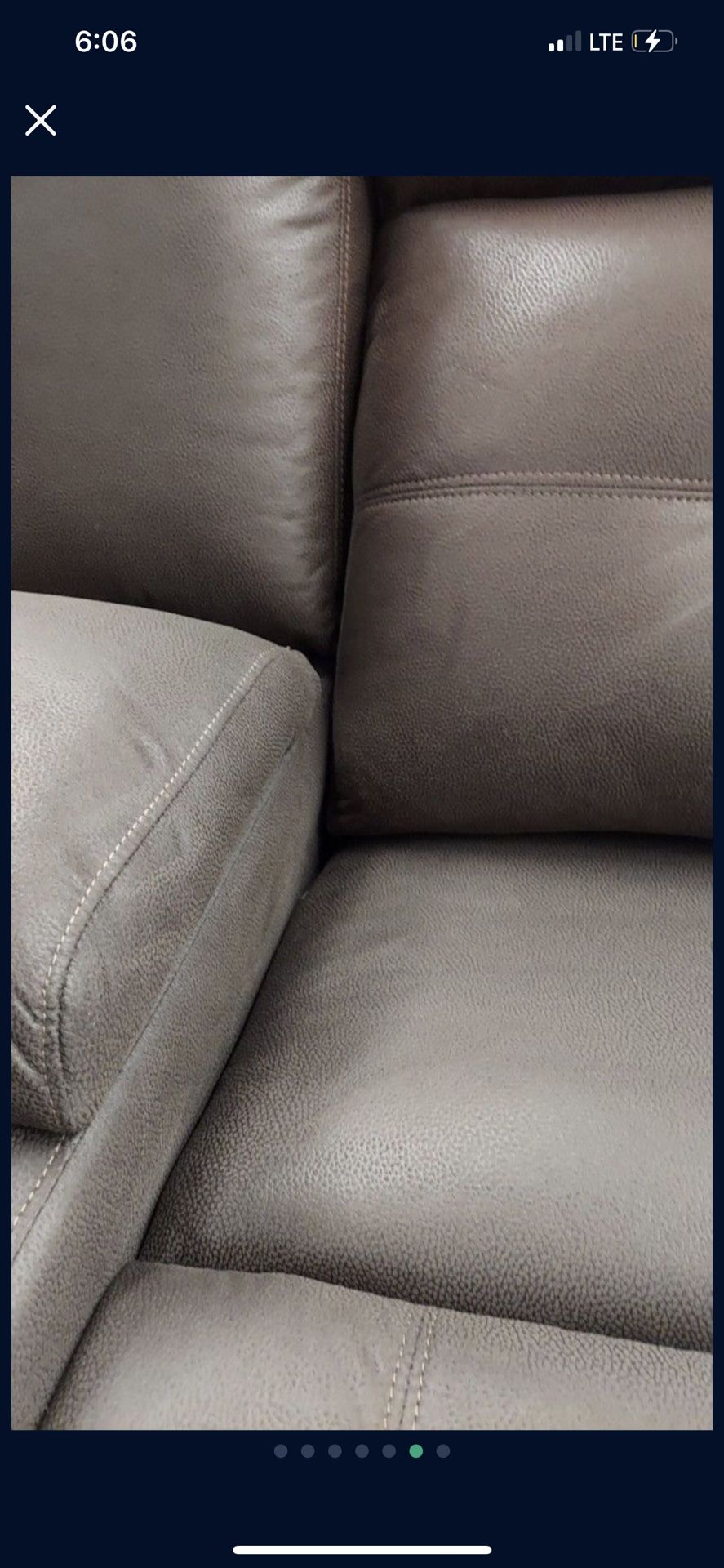 Ashleys Furniture 2 Separate Recliners Fabric/faux Leather Brown for