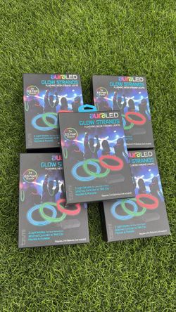 5 new (unopened) glow strands flashing neon stand lights to wear (auraLed)