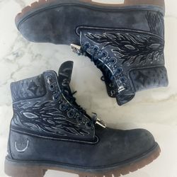 Custom “Chrome Hearts” Timberland Boots