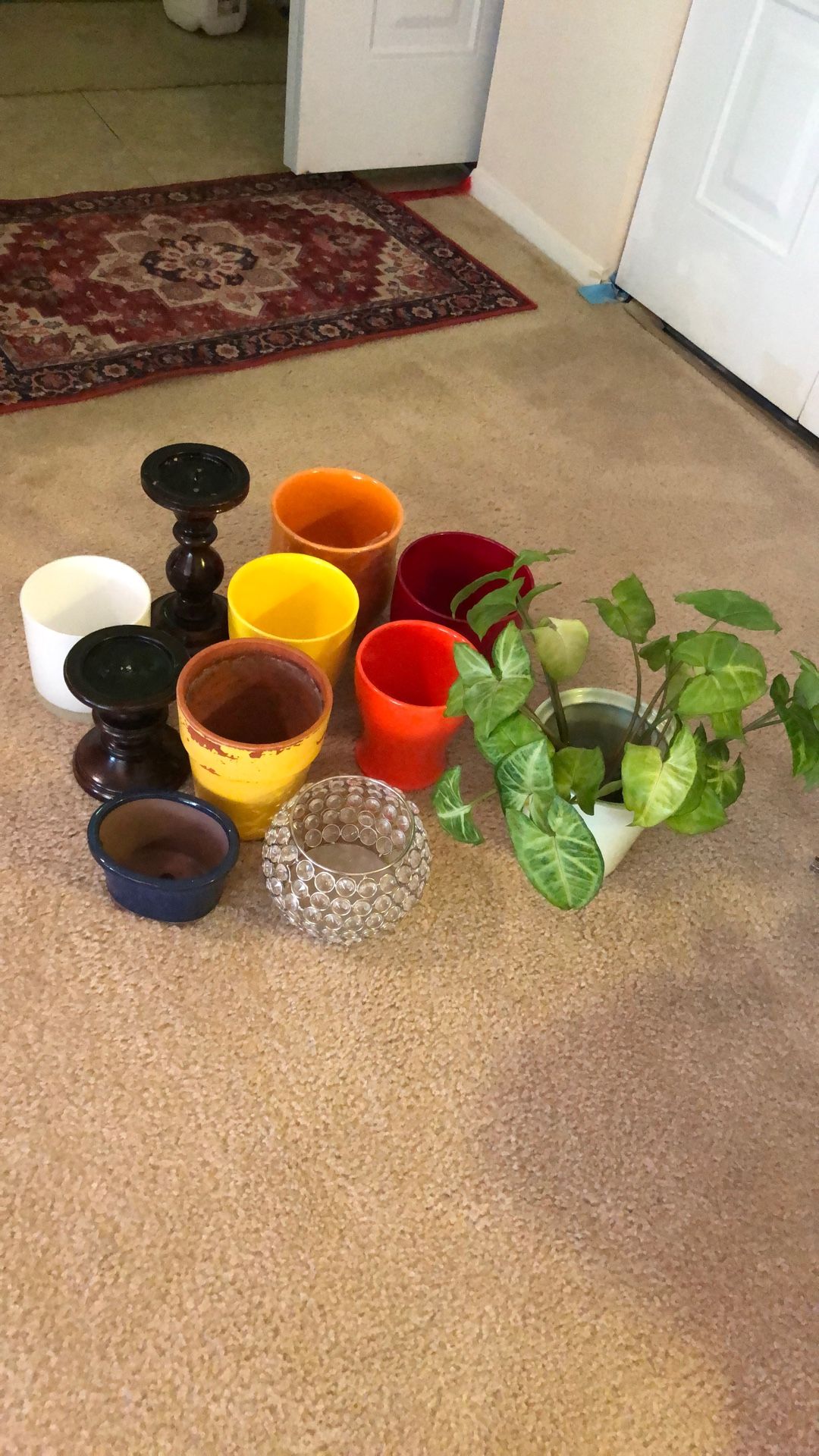 Flower pots and candle sticks