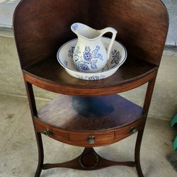 Antique Corner Wash Stand 