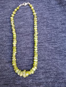 Peridot Faceted Graduated necklace