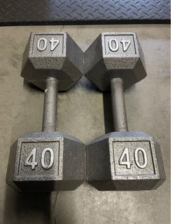 40 lbs Hex Dumbbell Weights….  Home Gym Fitness…. 2 X 40 lbs 80 lbs total… $80 Price Is Firm!!!