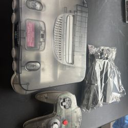 Jusco N64 Nintendo 64 Console Rare Black Clear