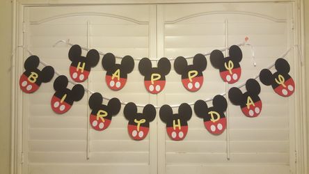 Mickey Mouse Happy Birthday Banner
