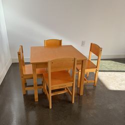 Wooden kids Table and Chairs